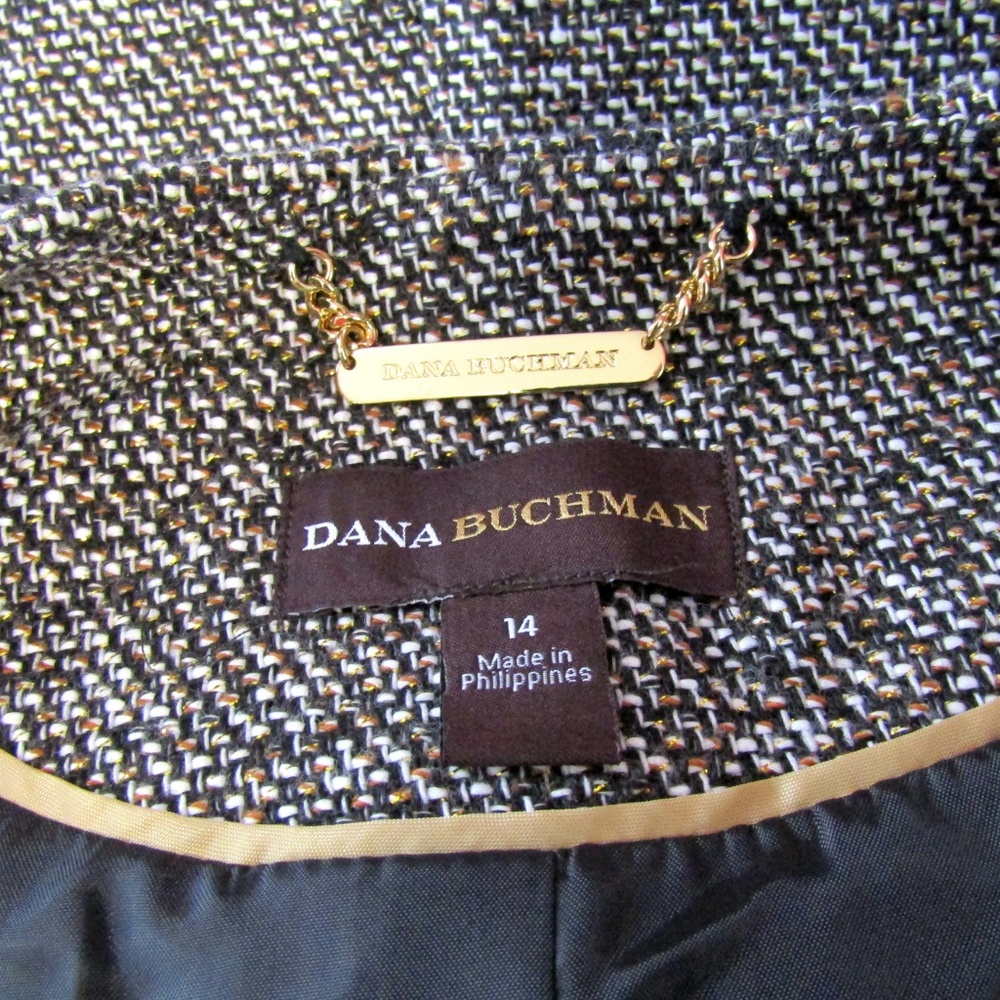 Dana Buchman Woven Jeweled Blazer Size 14 - Picture 6 of 7